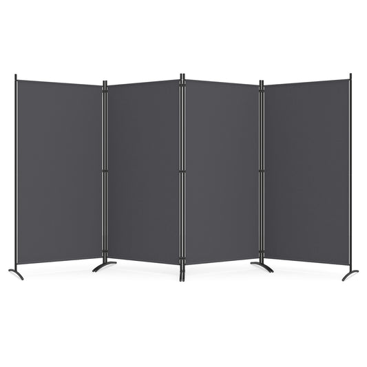 4 Panel Room Divider, 6 FT Tall Folding Privacy Screen, Gray Room Dividers Gray at Gallery Canada
