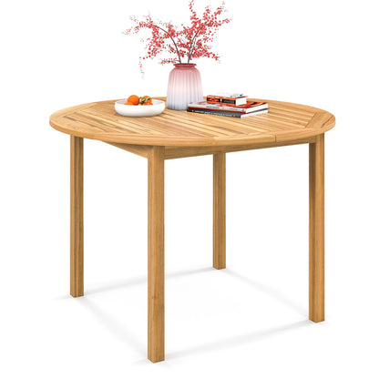 4-Person Round Outdoor Dining Table, Natural Patio Dining Tables at Gallery Canada