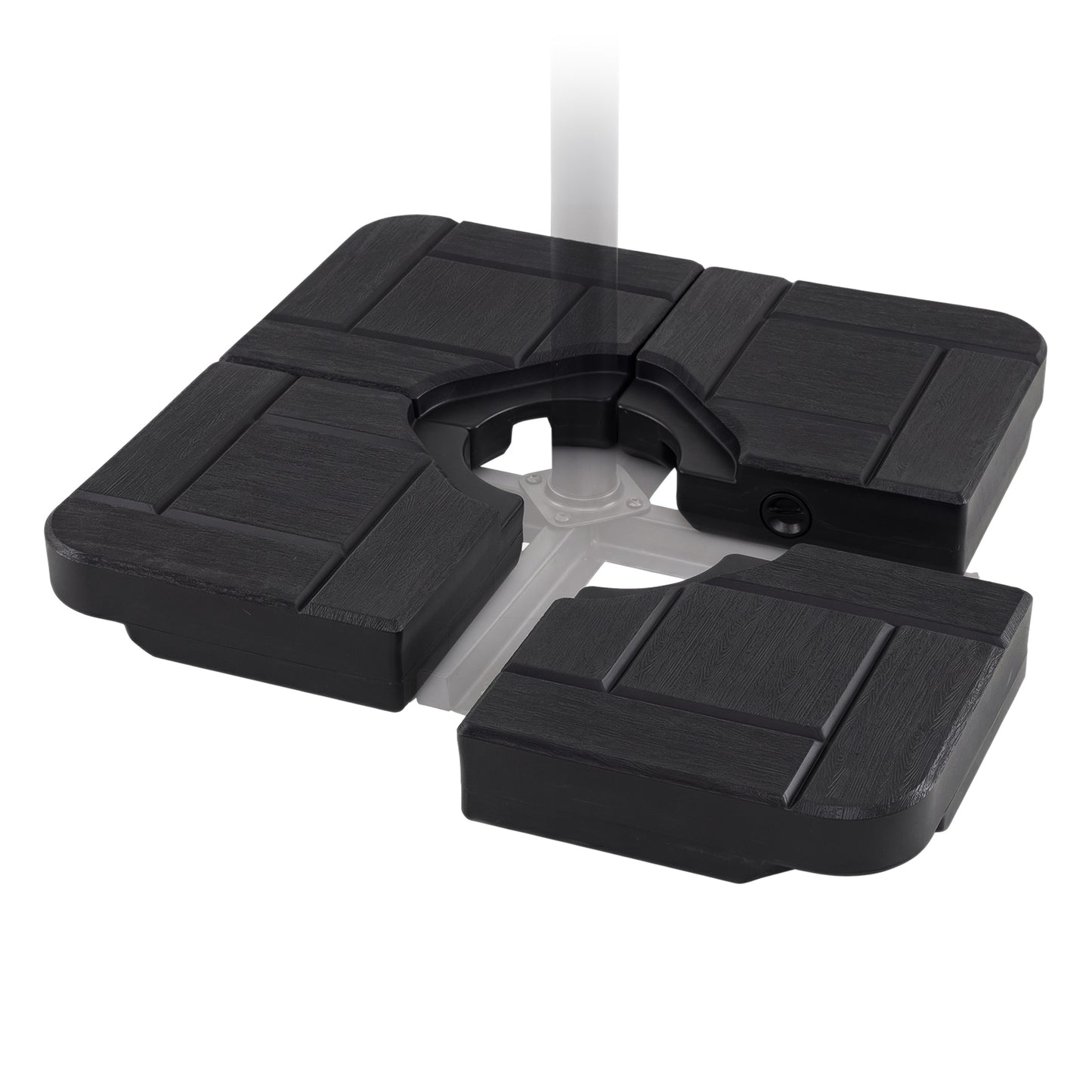 4-Piece 188 LBS Cantilever Offset Patio Umbrella Base, Black
