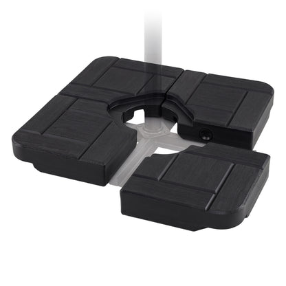 4-Piece 188 LBS Cantilever Offset Patio Umbrella Base, Black Outdoor Umbrella Bases at Gallery Canada