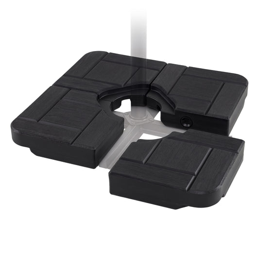 4-Piece 188 LBS Cantilever Offset Patio Umbrella Base, Black Outdoor Umbrella Bases Black at Gallery Canada