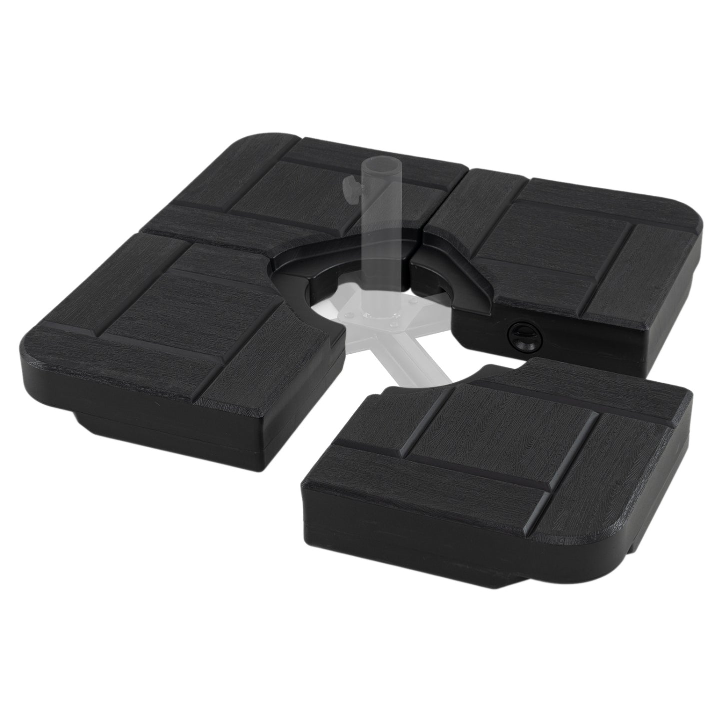 4-Piece 188 LBS Cantilever Offset Patio Umbrella Base, Black Outdoor Umbrella Bases at Gallery Canada