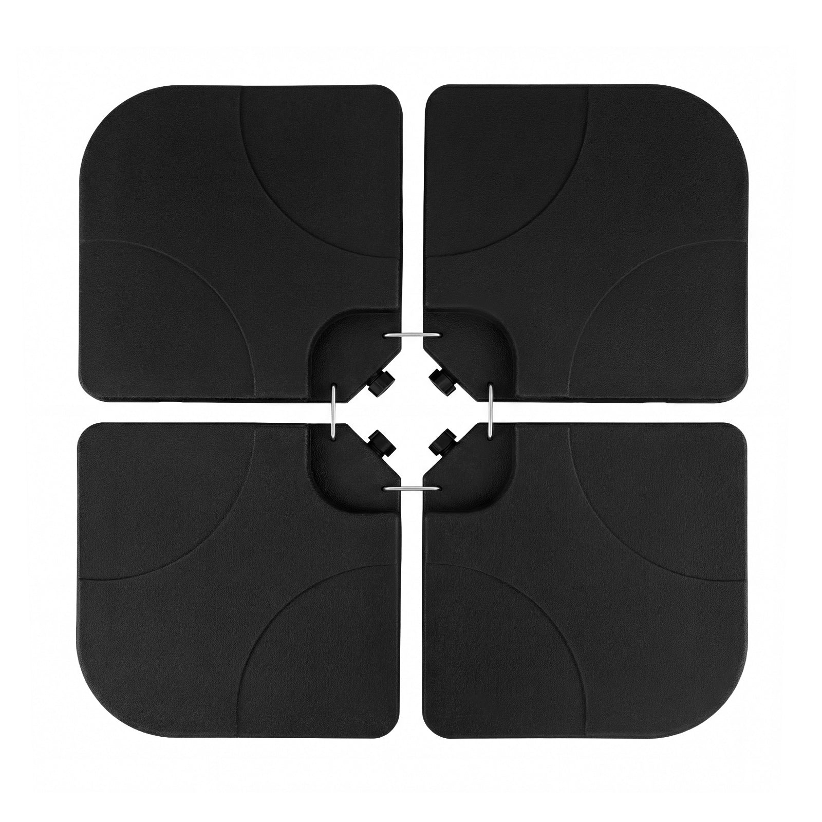 4-Piece Cantilever Offset Base 164 LBS Heavy-Duty Square with U-Locking Pins, Black Outdoor Umbrella Bases at Gallery Canada
