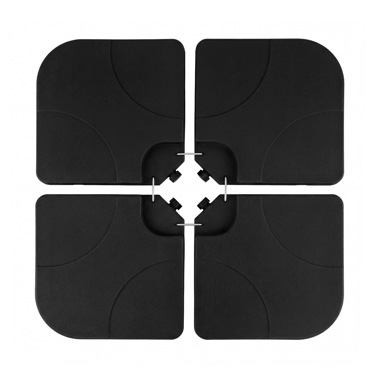 4-Piece Cantilever Offset Base 164 LBS Heavy-Duty Square with U-Locking Pins, Black Outdoor Umbrella Bases at Gallery Canada
