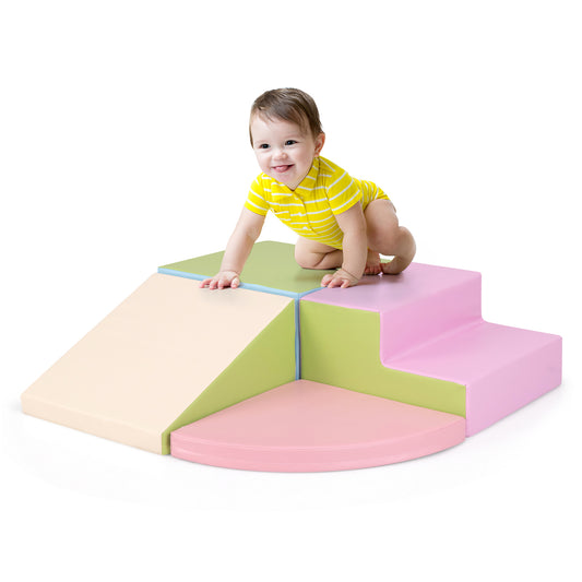 4-Piece Climb And Crawl Foam Block Play Set, Pink Baby Gyms & Playmats Pink at Gallery Canada
