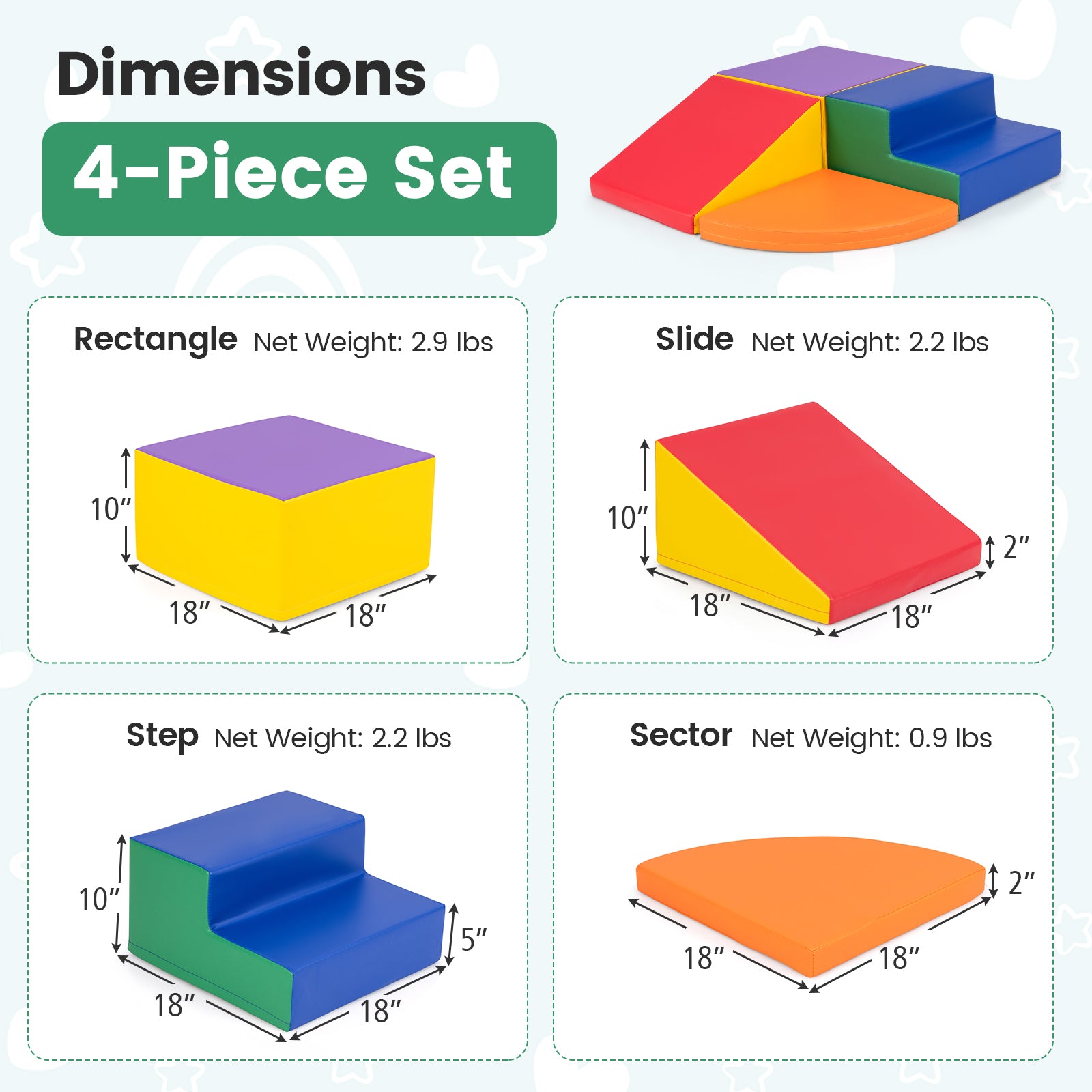 4-Piece Foam Block Play Set, Infant Baby, Red Baby Gyms & Playmats at Gallery Canada