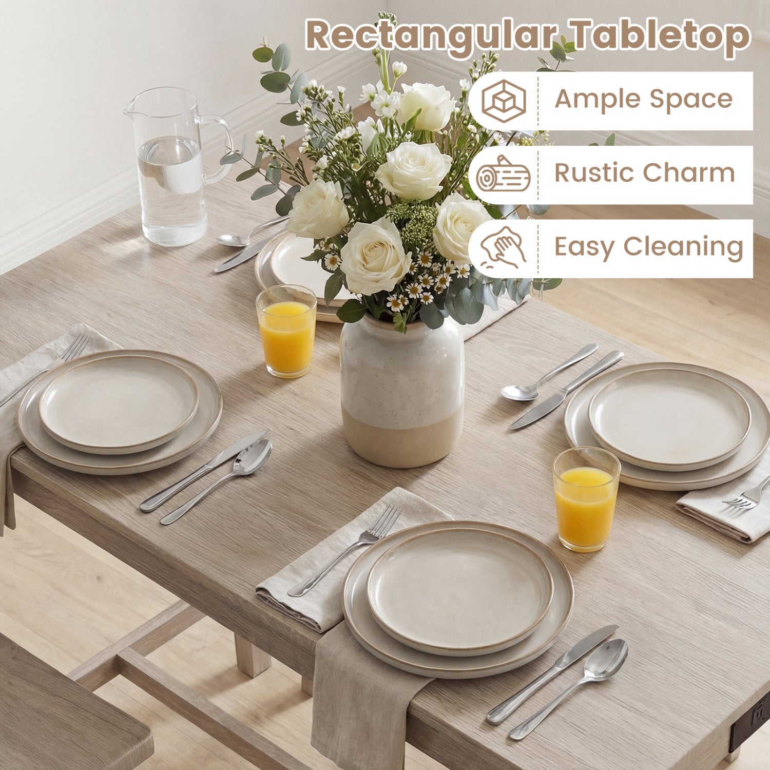 4-Piece Counter Height Dining Table Set, Solid Rubber Wood, Light Gray Dining Room Sets at Gallery Canada
