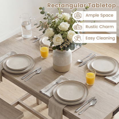 4-Piece Counter Height Dining Table Set, Solid Rubber Wood, Light Gray Dining Room Sets at Gallery Canada