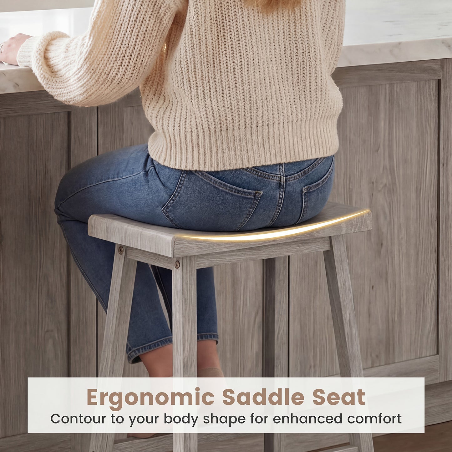 4-Piece Counter Height Dining Table Set, Solid Rubber Wood, Gray Dining Room Sets at Gallery Canada