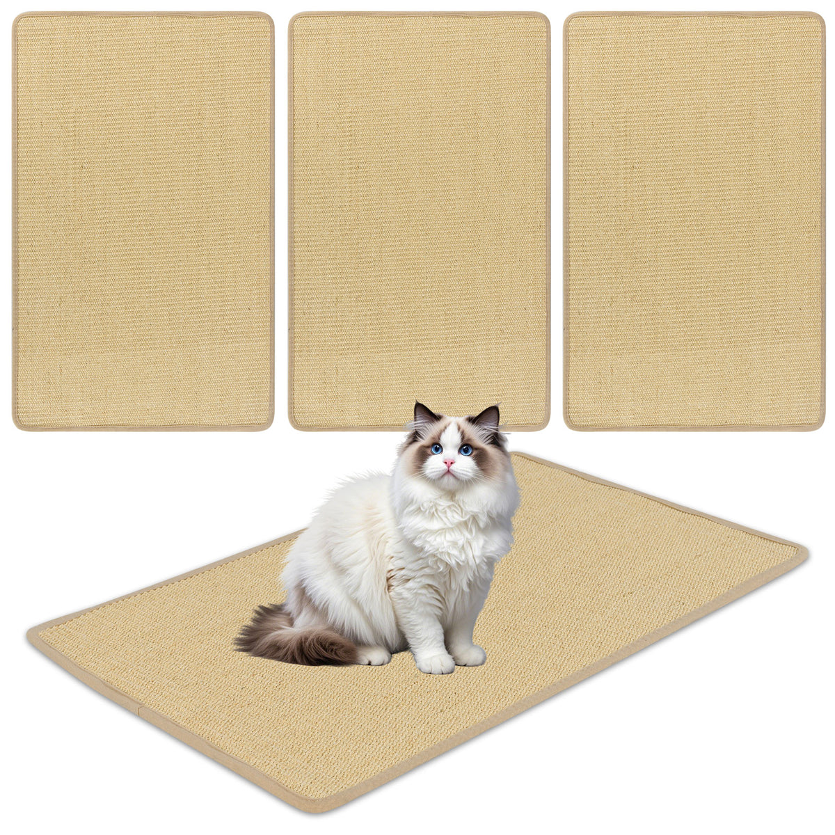 Cat Scratcher Mat Set, 4 Pieces, 32 x 20 Inch, Natural Cat Trees Condos & Scratchers at Gallery Canada