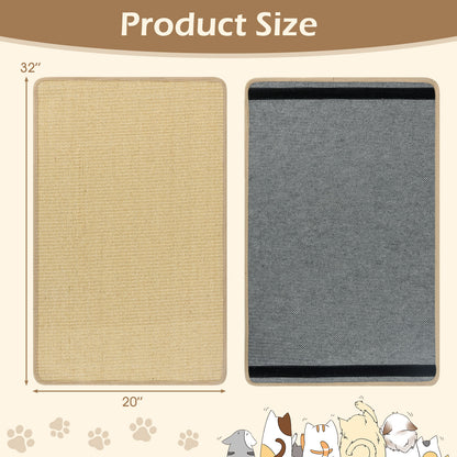 Cat Scratcher Mat Set, 4 Pieces, 32 x 20 Inch, Natural Cat Trees Condos & Scratchers at Gallery Canada