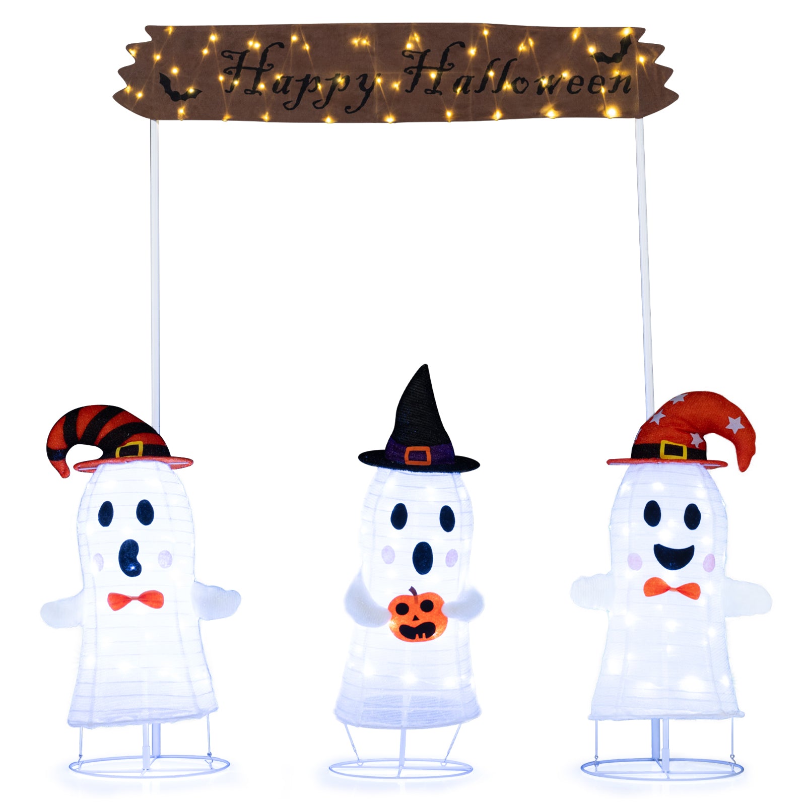 4 Pieces Halloween Decoration Pop up Ghosts with Gate and LED Lights Halloween Options at Gallery Canada