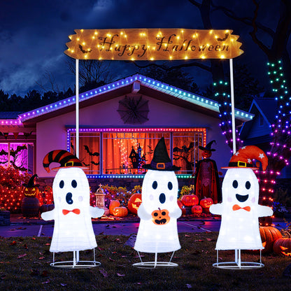4 Pieces Halloween Decoration Pop up Ghosts with Gate and LED Lights Halloween at Gallery Canada