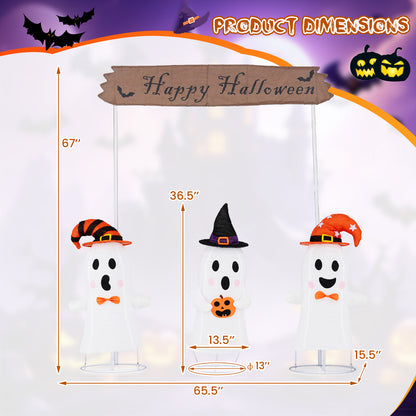 4 Pieces Halloween Decoration Pop up Ghosts with Gate and LED Lights Halloween at Gallery Canada
