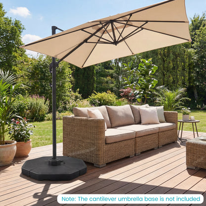 4 Piece Patio Cantilever Offset Umbrella Weight Base Plate Set, Black Outdoor Umbrella Bases at Gallery Canada
