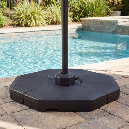 4 Piece Patio Cantilever Offset Umbrella Weight Base Plate Set, Black Outdoor Umbrella Bases at Gallery Canada