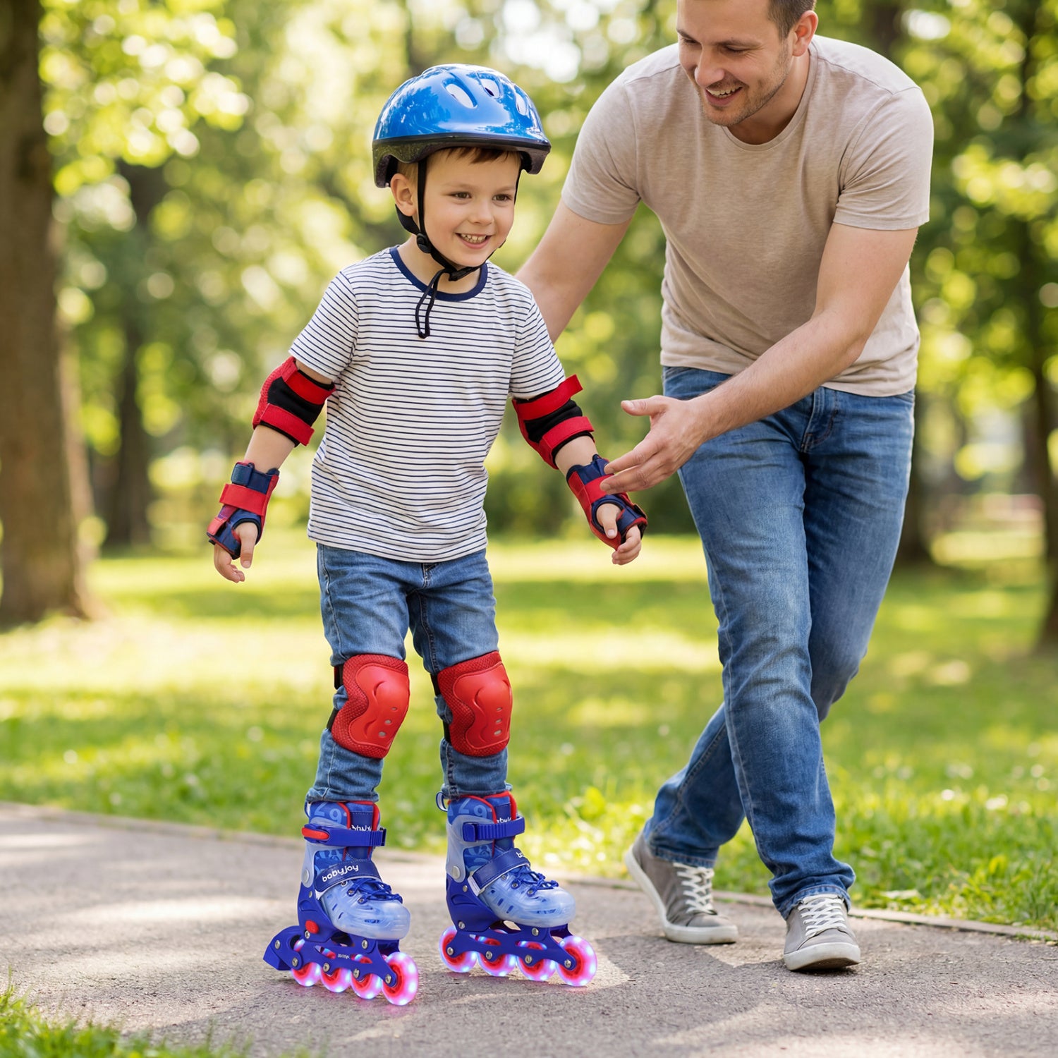 Kids Inline Skates, 4-Size Adjustable, Ages 5-7, Blue Toy Sports at Gallery Canada
