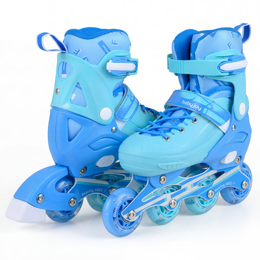 Light-Up Kids Inline Skates, 4-Size Adjustable, Ages 9-14, Blue Toy Sports Blue at Gallery Canada