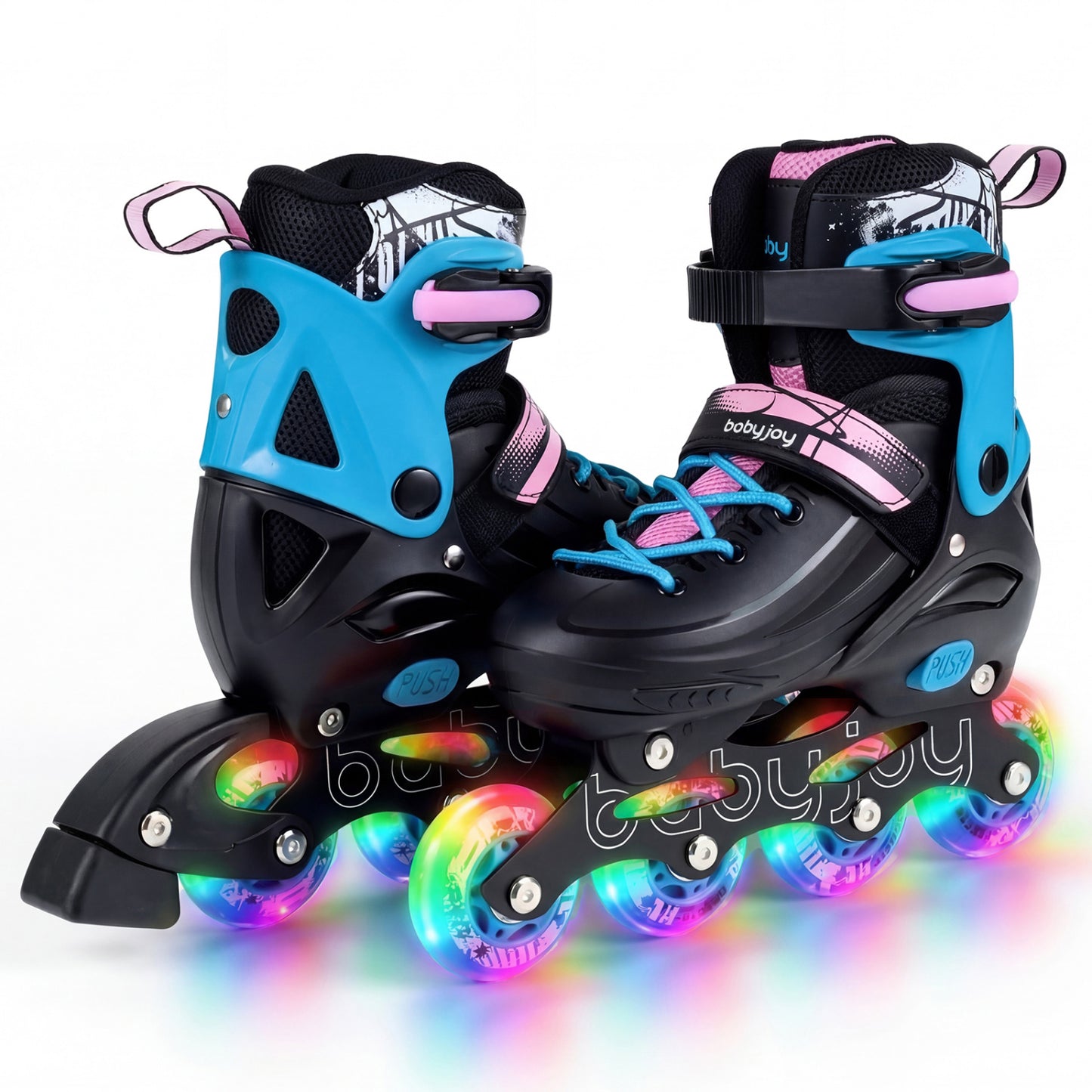 Adjustable Light-Up Inline Skates, 4-Size, For Toddlers Ages 5-7, Black Toy Sports at Gallery Canada
