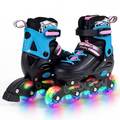 Adjustable Light-Up Inline Skates, 4-Size, For Toddlers Ages 5-7, Black Toy Sports at Gallery Canada