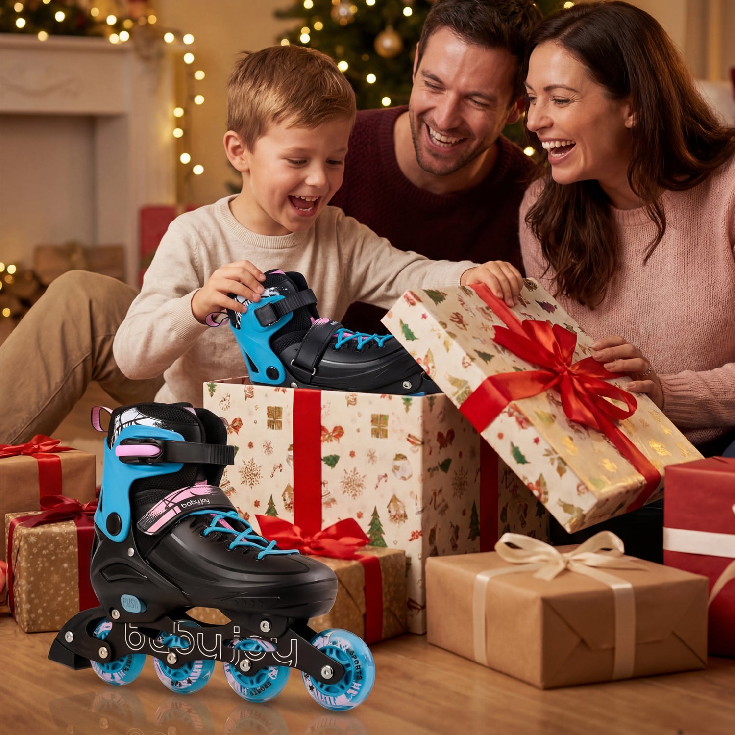 Adjustable Light-Up Inline Skates, 4-Size, For Toddlers Ages 5-7, Black Toy Sports at Gallery Canada