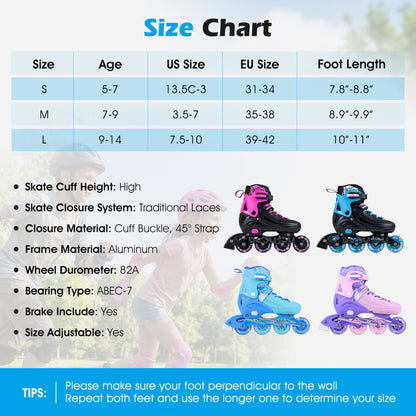 Adjustable Light-Up Inline Skates, 4-Size, For Toddlers Ages 5-7, Black Toy Sports at Gallery Canada