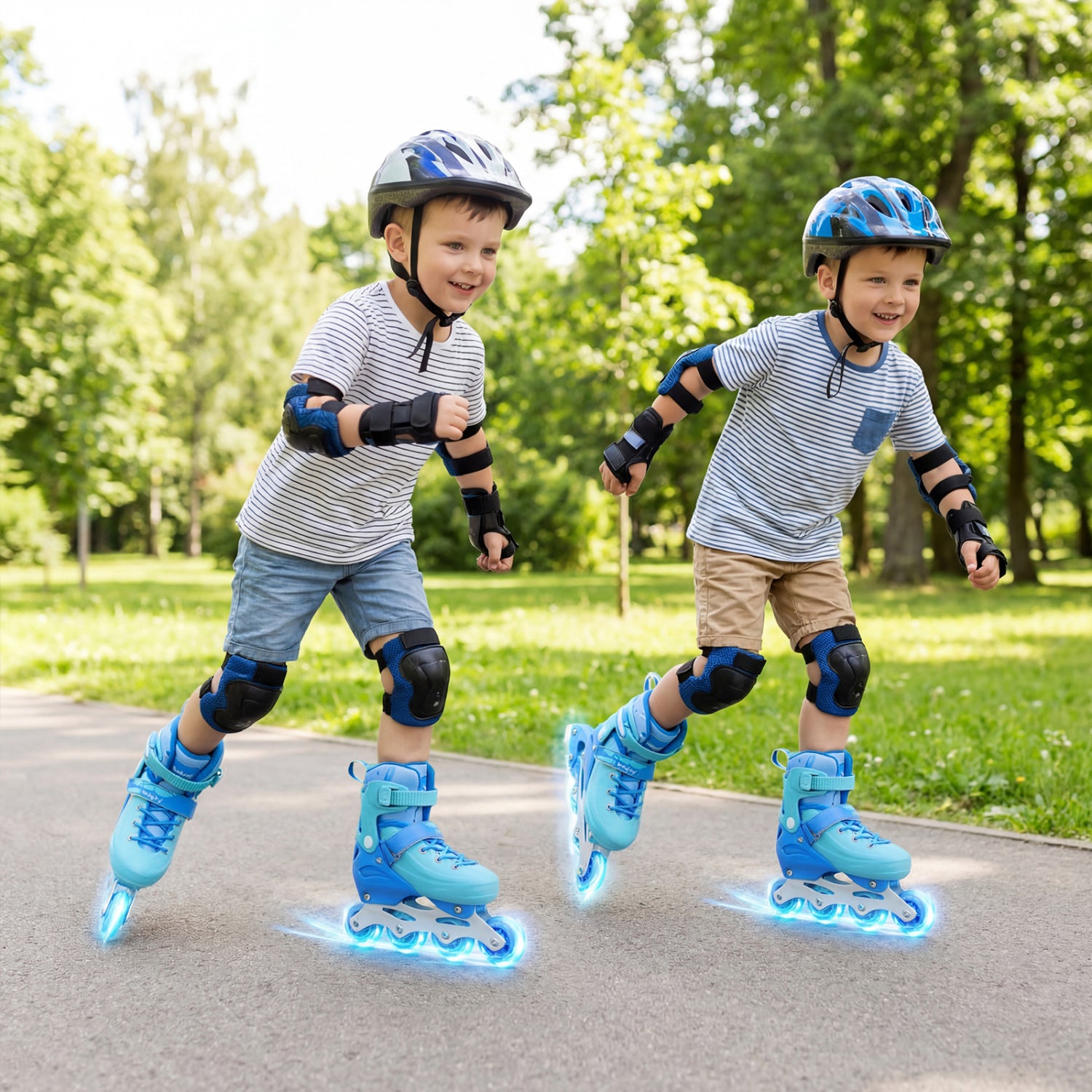 Adjustable Light-Up Inline Skates, Sizes 5-7, Blue Toy Sports at Gallery Canada