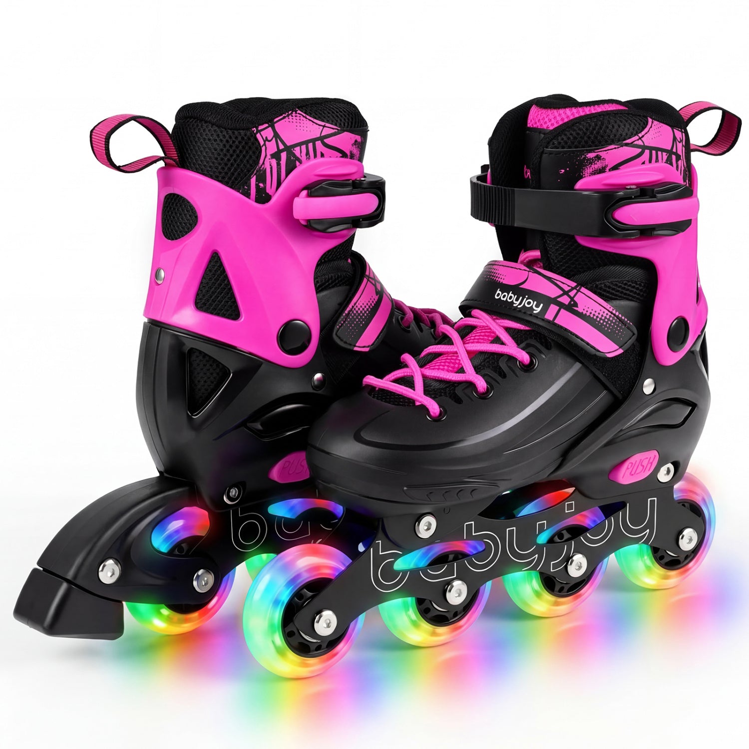 Adjustable Light-Up Inline Skates, Ages 5-7, Pink Toy Sports Pink at Gallery Canada