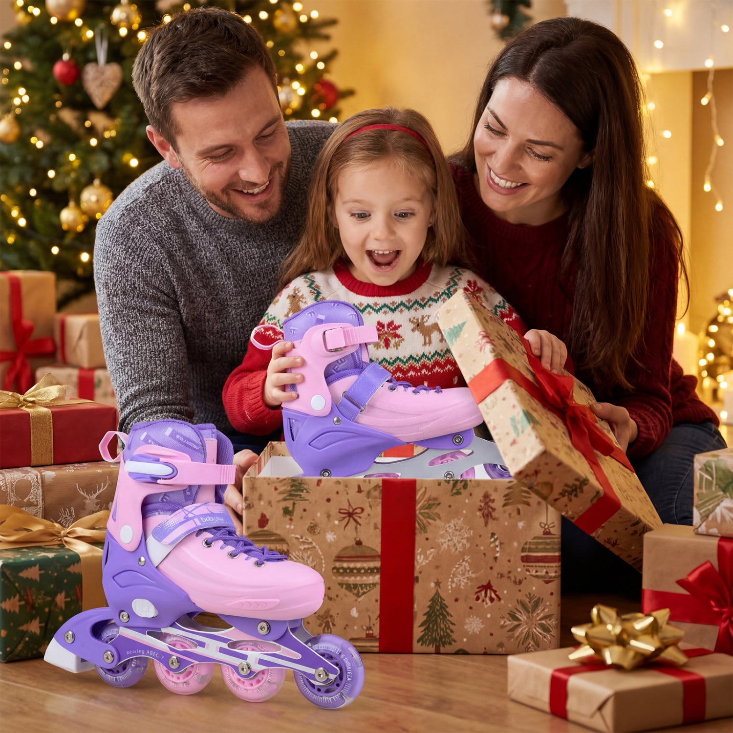 Adjustable Light-Up Inline Skates, Toddlers 5-7, Purple Toy Sports at Gallery Canada