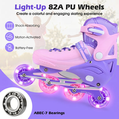 Adjustable Light-Up Inline Skates, Toddlers 5-7, Purple Toy Sports at Gallery Canada