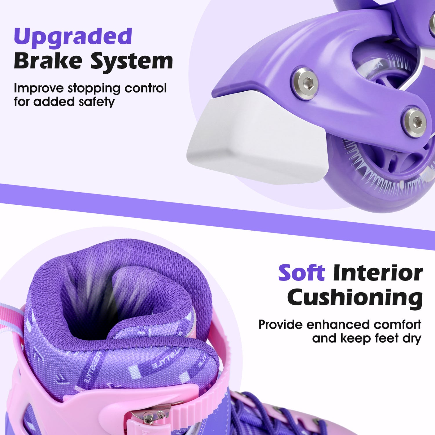 Adjustable Light-Up Inline Skates, Toddlers 5-7, Purple Toy Sports at Gallery Canada
