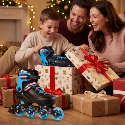 Light-Up Adjustable Inline Skates, 4-Size, Ages 7-9, Black Toy Sports at Gallery Canada