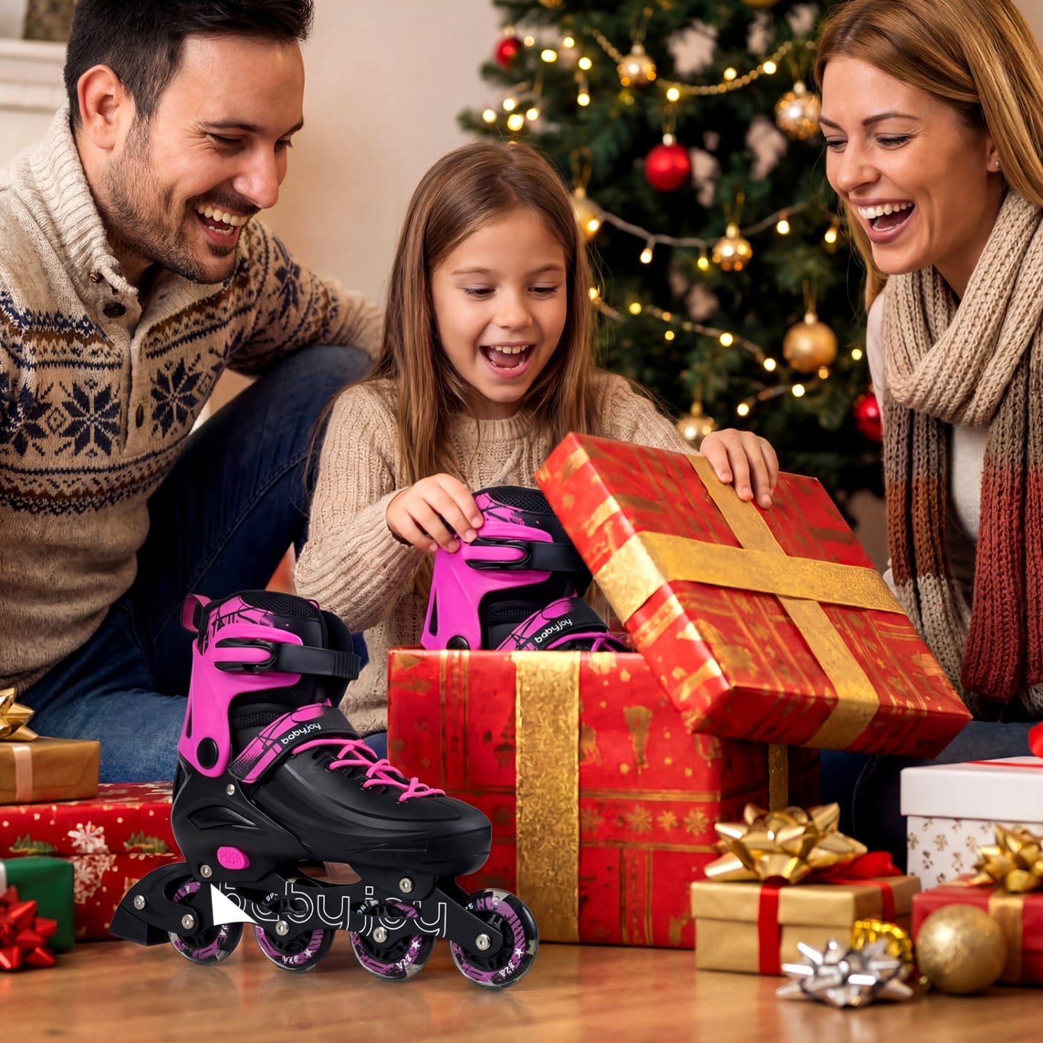 Light-Up Adjustable Inline Skates, 4-Size, Ages 7-9, Pink Toy Sports at Gallery Canada