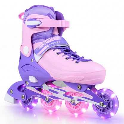 Adjustable Light-Up Inline Skates, 4-Size, Ages 9-14, Purple Toy Sports at Gallery Canada