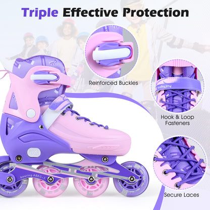 Adjustable Light-Up Inline Skates, 4-Size, Ages 9-14, Purple Toy Sports at Gallery Canada