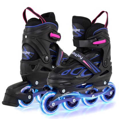 4 Sizes Adjustable Blade Roller with Light-up Wheels for Youth, Purple Toy Sports Purple at Gallery Canada