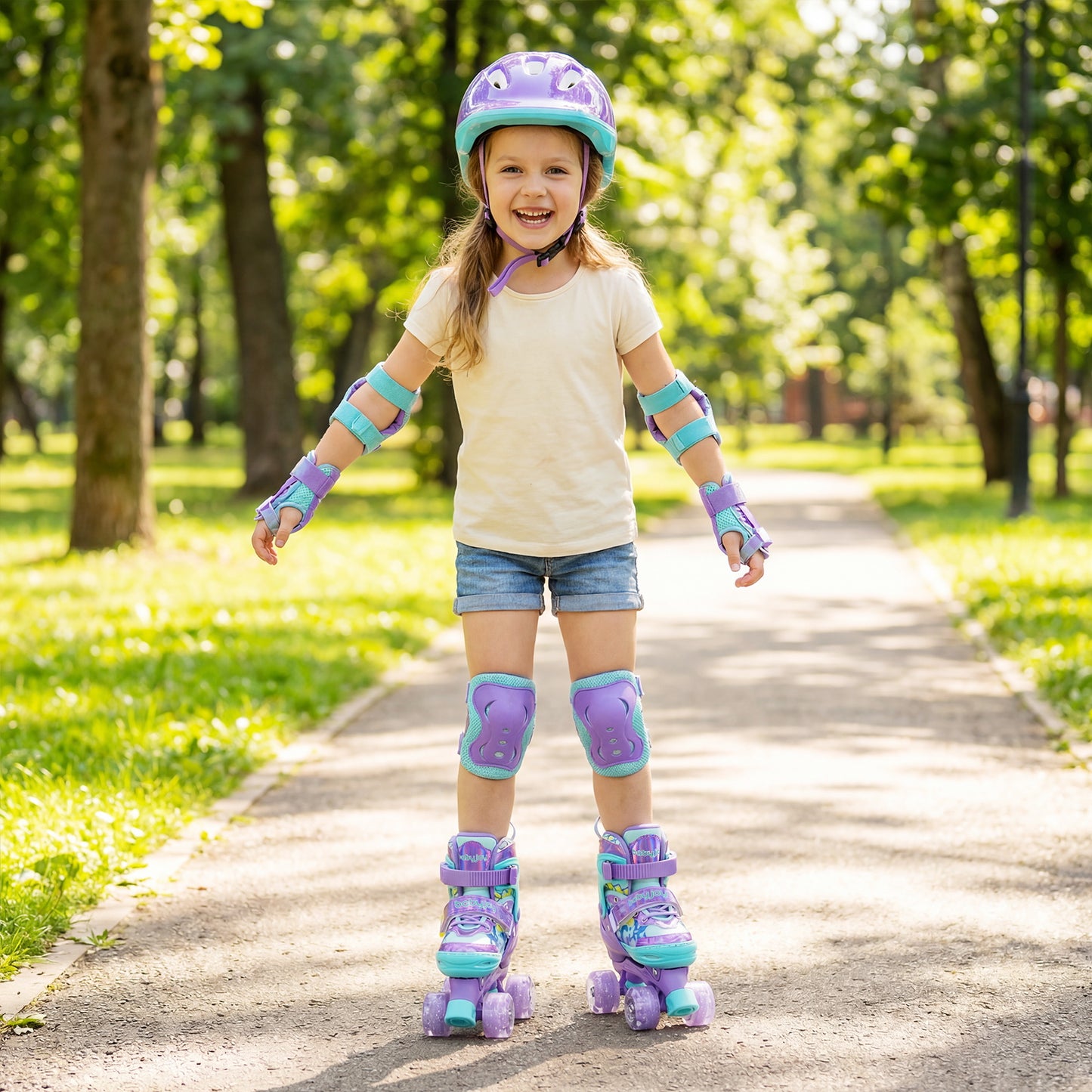 Kids Adjustable Roller Skates, Light-Up Wheels, Size S, Purple Toy Sports at Gallery Canada