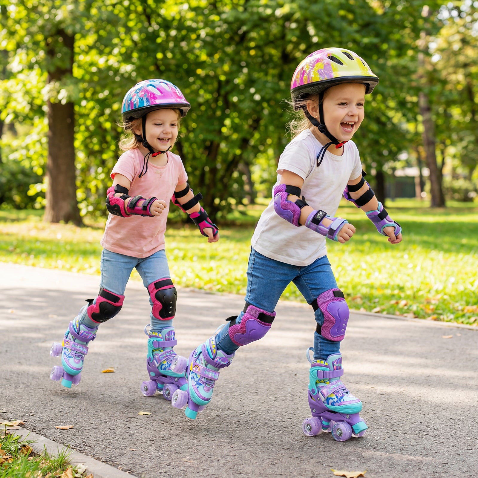Adjustable Kids Roller Skates, Light-Up Wheels, Purple Toy Sports at Gallery Canada