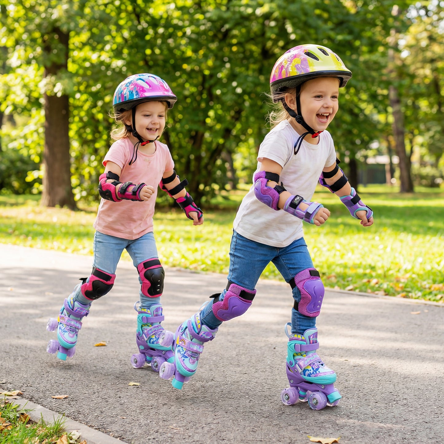 Adjustable Kids Roller Skates, Light-Up Wheels, Purple Toy Sports at Gallery Canada