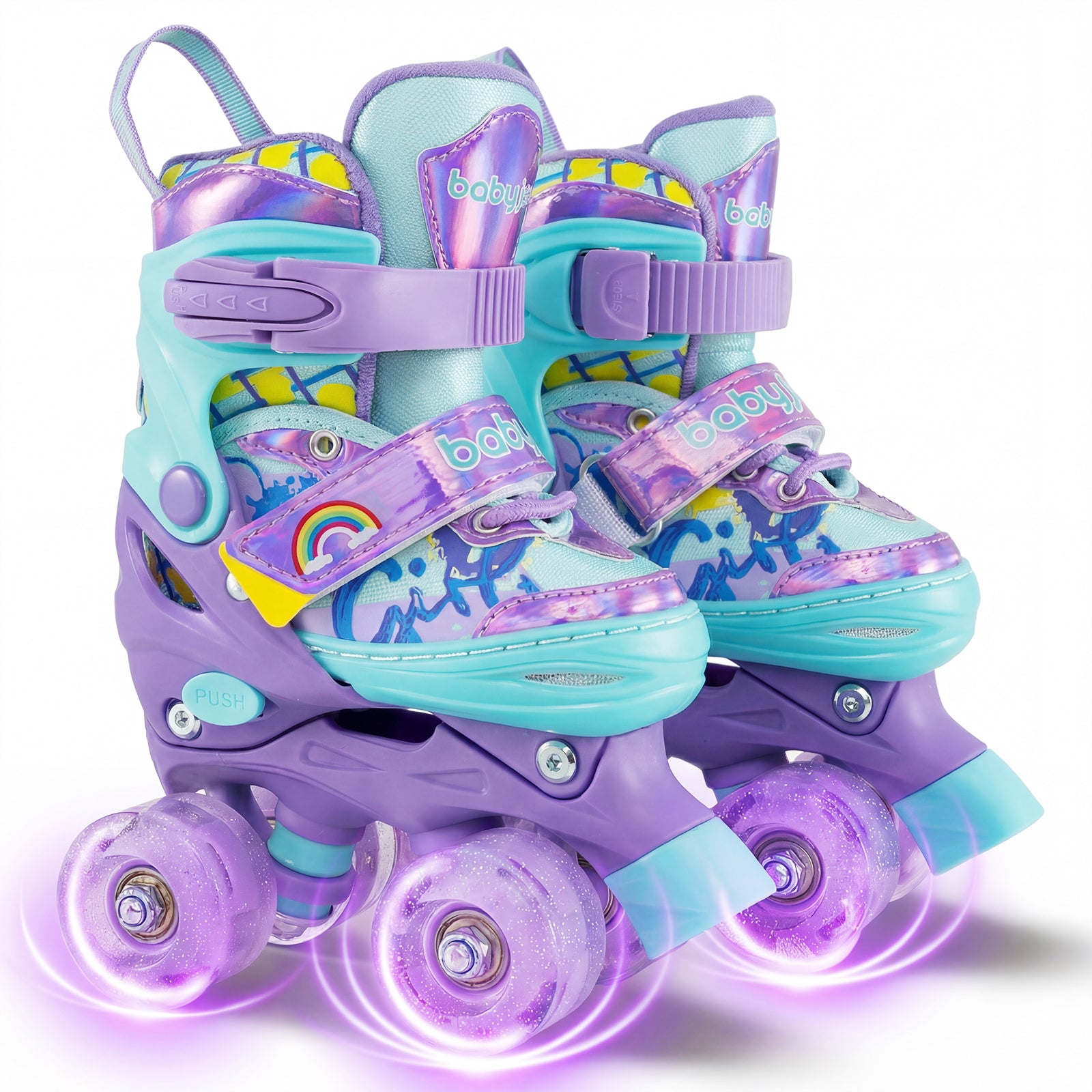 Adjustable Kids Roller Skates, Light-Up Wheels, Purple Toy Sports at Gallery Canada