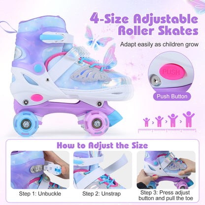 Adjustable Kids Roller Skates, Ages 9-14, Blue Toy Sports at Gallery Canada