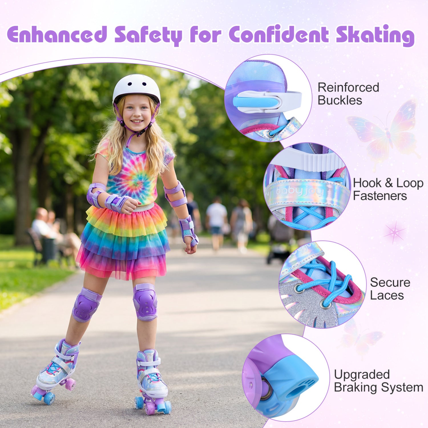 Adjustable Kids Roller Skates, Ages 9-14, Blue Toy Sports at Gallery Canada