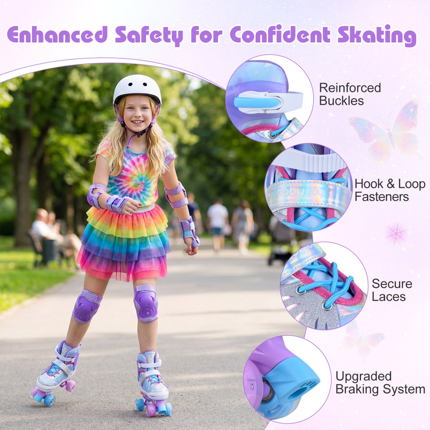 Adjustable Kids Roller Skates, Ages 9-14, Blue Toy Sports at Gallery Canada
