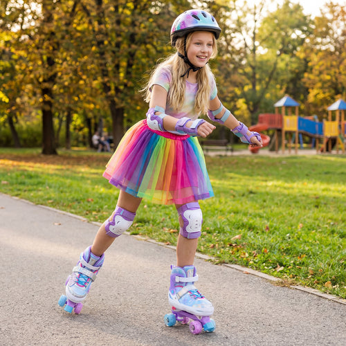 Adjustable Kids Roller Skates, Ages 9-14, Blue