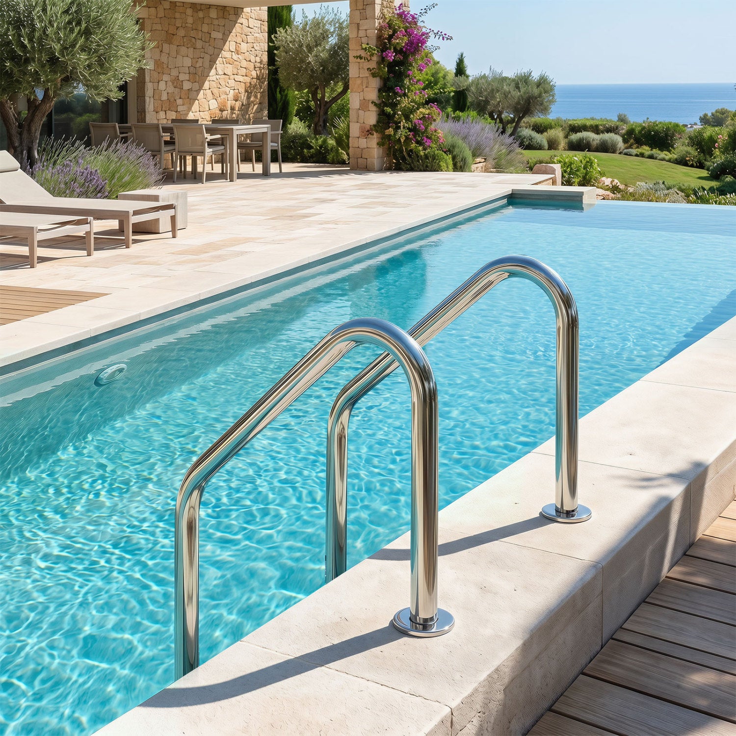 4-Step Inground Pool Ladder, Stainless Steel, Silver Swimming Pools at Gallery Canada