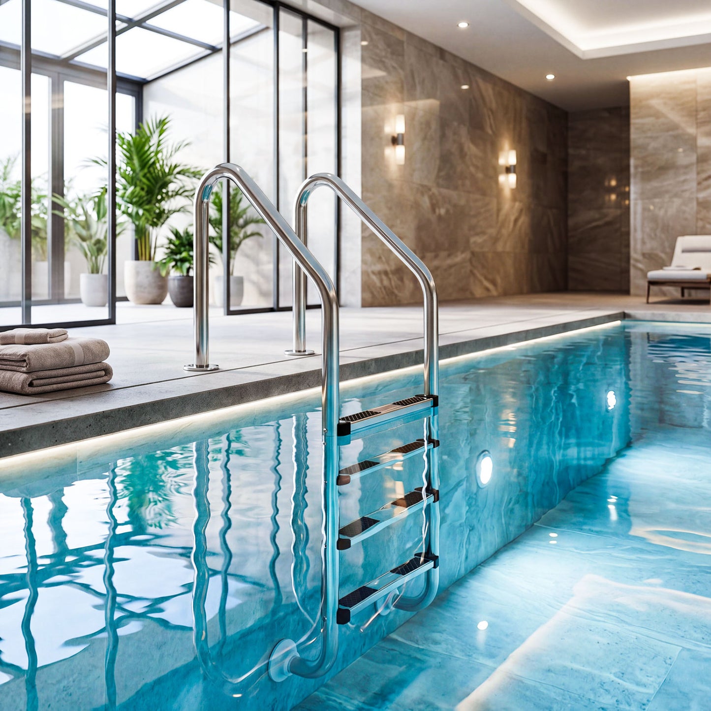4-Step Inground Pool Ladder, Stainless Steel, Silver Swimming Pools at Gallery Canada