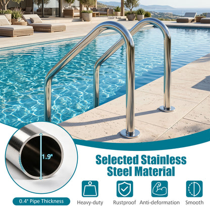 4-Step Inground Pool Ladder, Stainless Steel, Silver Swimming Pools at Gallery Canada