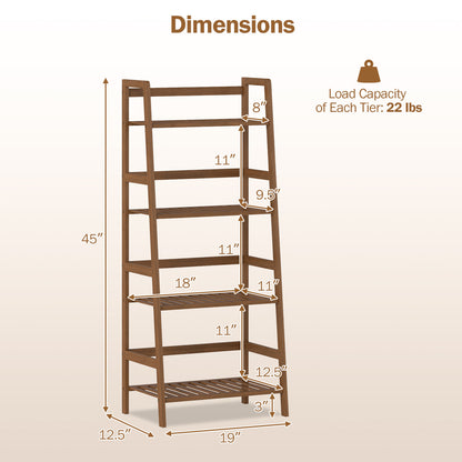 4-Tier Bamboo Plant Rack With Guardrails, Walnut Plant Stands at Gallery Canada