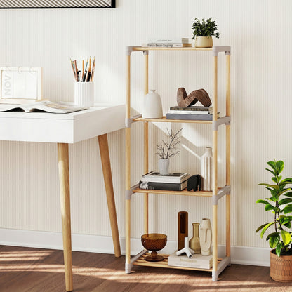 4-Tier Bookshelf With Open Shelves, Home Office Bathroom Bookcases at Gallery Canada