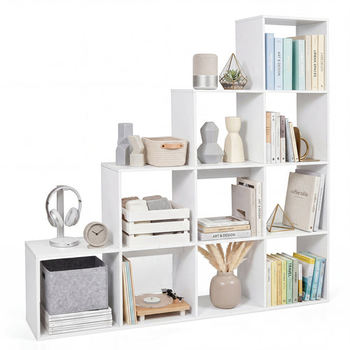 4-Tier Bookshelf With 2 Anti-Tipping Kits, White